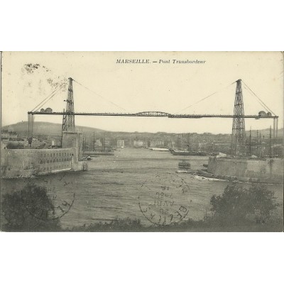 CPA: MARSEILLE, LE PONT TRANSBORDEUR, VERS 1910.