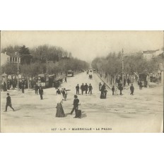 CPA: MARSEILLE, LE PRADO, VUE DES ANNEES 1900.