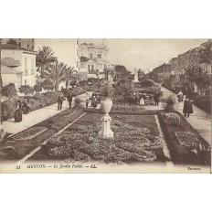 CPA: MENTON, Le Jardin Public, Années 1910.