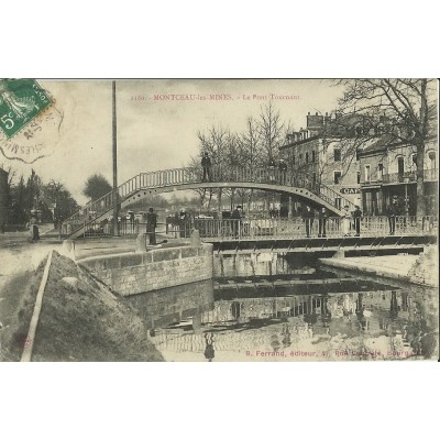 CPA: MONTCEAU-LES-MINES (71) , LE PONT TOURNANT.