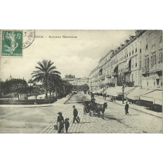 CPA: NICE, Avenue Masséna. Années 1900.
