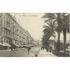 CPA: NICE, RUE MASSENA. Années 1910.