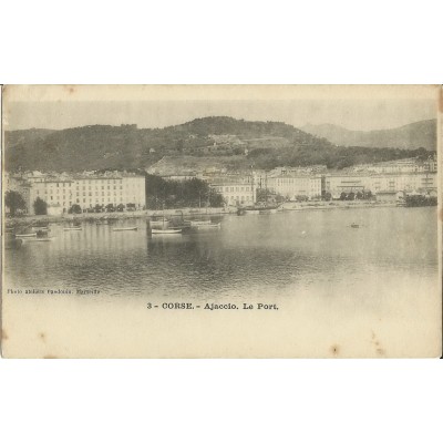 CPA: CORSE, AJACCIO, LE PORT, DANS ANNEES 1910.