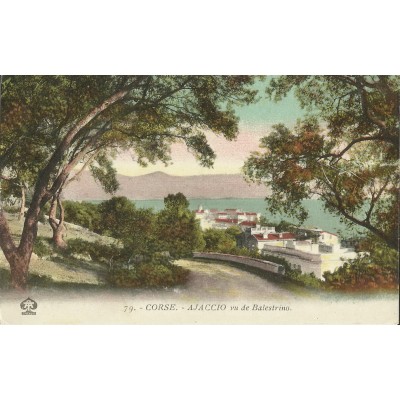 CPA: CORSE, AJACCIO, VU DE BALESTRINO, ANNEES 1910.