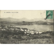 CPA: CORSE, AJACCIO, VUE SUR LE GOLFE.1911.