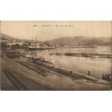 CPA: CORSE, AJACCIO, VUE SUR LES QUAIS.