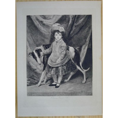 Marcel Eugène LOUVEAU-ROUVEYRE (1881-?), GRAVURE d'apr.CAROLUS-DURAN, SA FILLE.