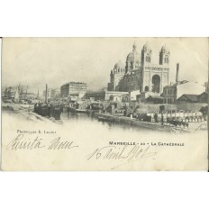 CPA: MARSEILLE, LA CATHEDRALE, PHOTOTYPIE ANNEES 1900