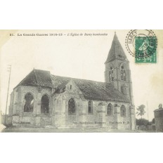 CPA - BARCY - L'Eglise Bombardée 1914-15 - Années 1910.