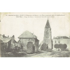 CPA - BARCY - La Place Communale Après Le Bombardement - Années 1910.