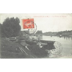 CPA - CHELLES - La Pêche En Marne - Années 1900