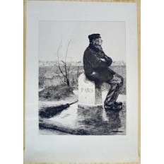 Victor Louis FOCILLON (1849-1918), GRAVURE, LA ROUTE DE PARIS, d'ap.JF.RAFFAELLI