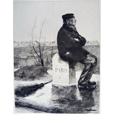 Victor Louis FOCILLON (1849-1918), GRAVURE, LA ROUTE DE PARIS, d'ap.JF.RAFFAELLI