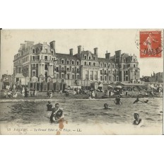 CPA: PARAME. Le Grand Hotel et La Plage. vers 1910