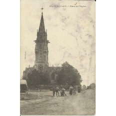 CPA: MEILLAC, Place de l' Eglise, Années 1900