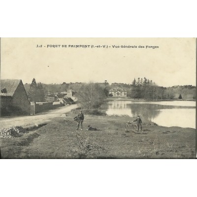CPA: Foret de PAIMPONT, Vue Générale des FORGES, vers 1900
