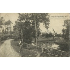 CPA: MONTREUIL-SUR-ILLE, Vue sur le canal d'Ille-et-Rance, Années 1900