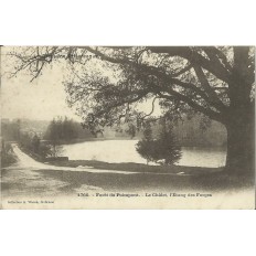 CPA: PAIMPONT. le chalet, l'étang des Forges, vers 1900