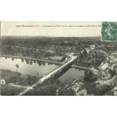 CPA: PLECHATEL. Panorama de la Vilaine. Années 1900.