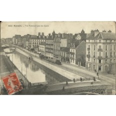 CPA: RENNES. Vue Panoramique des Quais. Années 1910.