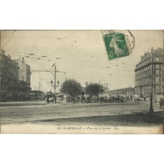 CPA: MARSEILLE, ANNEES 1910, PLACE DELA JOLIETTE.