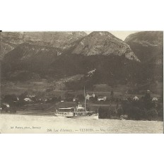 CPA: LAC d' ANNECY. VEYRIER, VUE GENERALE. Années 1920.