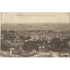 CPA: MARSEILLE, VUE GENERALE SUR ENDOUME ET LES ILES, ANNEES 1910.