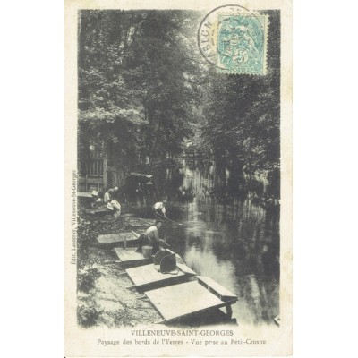 CPA - VILLENEUVE ST GEORGES - Bord De L'Yerres - Le Petit Crosne - Années 1900