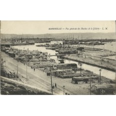 CPA: MARSEILLE, LES BASSINS DE LA JOLIETTE, ANNEES 1910.