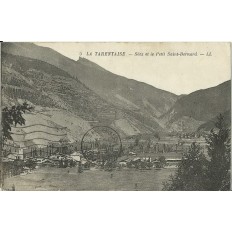 CPA: LA TARENTAISE. SEEZ ET LE PETIT SAINT-BERNARD. Années 1900.