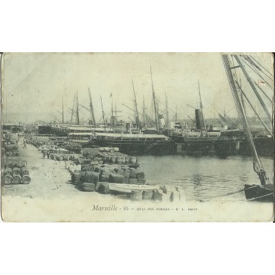 CPA: MARSEILLE, LE QUAI DES FORGES AVANT 1900.