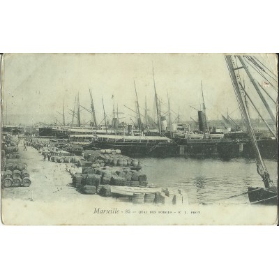 CPA: MARSEILLE, LE QUAI DES FORGES AVANT 1900.