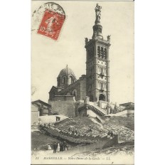 CPA: MARSEILLE,VUE NOTRE-DAME DE LA GARDE, vers 1900