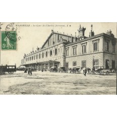 CPA: MARSEILLE, LA GARE SAINT-CHARLES, VERS 1900
