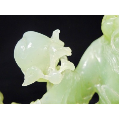 CHINE /ANCIENNE SCULPTURE EN JADE, SHOU LAO. CHINA, CARVED JADE SCULPTURE.