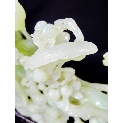 CHINE /ANCIENNE SCULPTURE EN JADE, SHOU LAO. CHINA, CARVED JADE SCULPTURE.