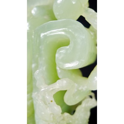 CHINE /ANCIENNE SCULPTURE EN JADE, SHOU LAO. CHINA, CARVED JADE SCULPTURE.