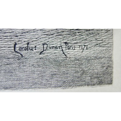 Marcel Eugène LOUVEAU-ROUVEYRE (1881-?), GRAVURE d'apr.CAROLUS-DURAN, SA FILLE.