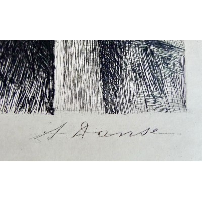Auguste DANSE (1829-1929), SCENE CHAMPETRE, GRAVURE.