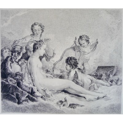 Eugène Michel Jos. ABOT (1836-1894), GRAVURE, d'après François BOUCHER -