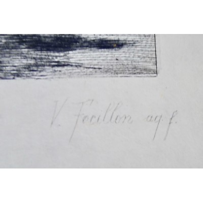 Victor Louis FOCILLON (1849-1918), GRAVURE, LA ROUTE DE PARIS, d'ap.JF.RAFFAELLI