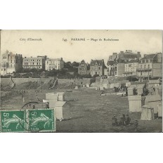 CPA: PARAME. Plage de Rochebonne, vers 1910