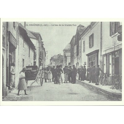 AGRANDISSEMENT CPA 1900: COUERON, Le bas de la Grande Rue