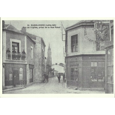 AGRANDISSEMENT CPA 1900: BASSE-INDRE, Rue de l'Eglise.