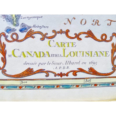 CARTE du CANADA & LOUISIANE , OLD MAP of CANADA & LOUISIANA