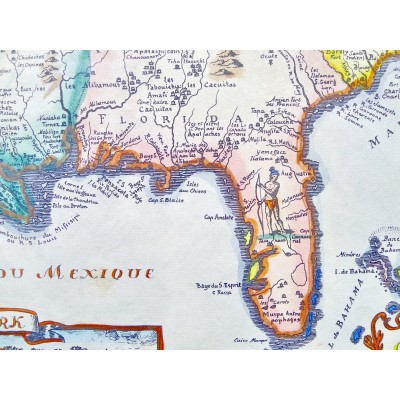 CARTE du CANADA & LOUISIANE , OLD MAP of CANADA & LOUISIANA