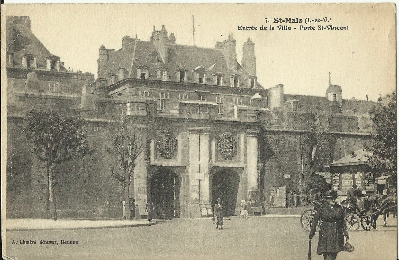 Carte Postale Ancienne - Rennes, Rue De Brest - Vintage CPA