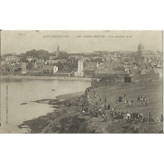 CPA: SAINT-SERVAN, Vue Générale, Animée, vers 1900.