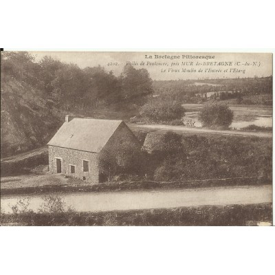 CPA: MUR-DE-BRETAGNE,Vallée de Poulancre, Vieux Moulin, vers 1900