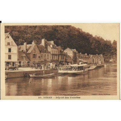 CPA: DINAN, Départ des Vedettes, vers 1920